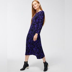 NWOT Chico's Travelers Abstract Print A-Line Midi Dress Size L (Chico's Size 2)